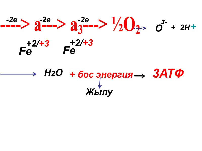O 2- -2е -2е -2е ---->  +  2Н + H2O + бос